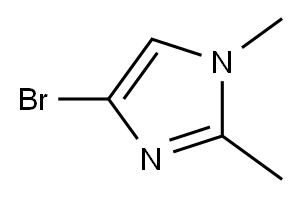 4-溴-1,2-二甲基-1H-咪唑 结构式