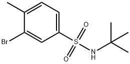 N-叔丁基-3-溴-4-甲基苯磺酰胺 结构式