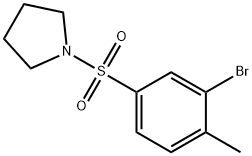 1-(3-溴-4-甲基苯基磺酰)吡咯啉 结构式