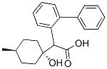 alpha-(1-Hydroxy-4-methylcyclohexyl)-biphenylacetic acid, trans-(-)- 结构式