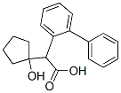 alpha-(1-Hydroxycyclopentyl)-biphenylacetic acid, (-)- 结构式