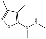 Isoxazole, 5-(1,2-dimethylhydrazino)-3,4-dimethyl- (9CI) 结构式