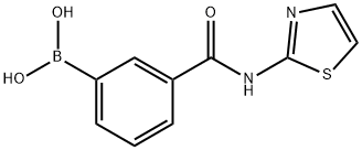 3-(2-噻唑基)甲酰氨苯基硼酸 结构式
