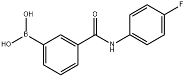 3-(4-氟苯基)甲酰氨苯基硼酸 结构式