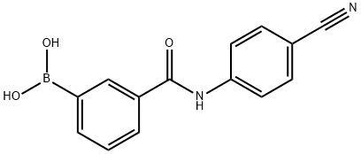 3-(4-氰基苯基)甲酰氨苯基硼酸 结构式