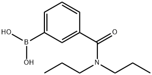 3-(二丙基氨甲酰基)苯基硼酸 结构式