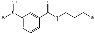 N-(3-溴丙基)-3-硼苯甲酰胺 结构式