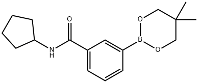 3-(环戊基甲酰氨)苯基硼酸, 新戊二醇酯 结构式