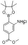 2-氨基-4-甲氧羰基苯基硼酸频哪醇酯盐酸盐 结构式