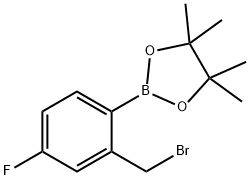 2-溴甲基-4-氟苯硼酸频哪醇酯 结构式