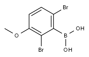2,6-二溴-3-甲氧基苯基硼酸 结构式