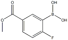 2-氟-5-(甲氧羰基)苯硼酸 结构式