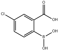 2-羧基-4-氯苯基硼酸 结构式