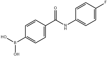 4-(4-氟苯基)甲酰氨苯基硼酸 结构式