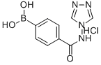 4-((4H-1,2,4-三唑-4-基)氨甲酰基)苯基硼酸盐酸盐 结构式