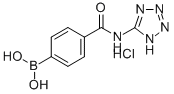 4-(1H-四唑-5-基-氨甲酰基)苯基硼酸盐酸盐 结构式