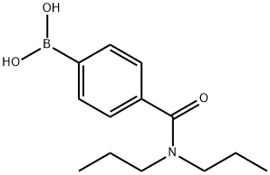 4-(二丙基氨甲酰基)苯基硼酸 结构式