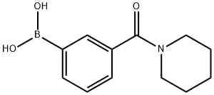 3-(哌啶-1-羰基)苯基硼酸 结构式