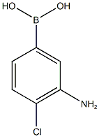 3-氨基-4-氯苯基硼酸盐酸盐 结构式