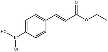 4-(E-3-乙氧基-3-氧代-1-丙烯-1-基)苯基硼酸 结构式