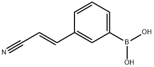 3-(E-2-氰基乙烯基)苯基硼酸 结构式