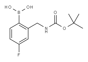 2-(N-Boc-氨基甲基)-4-氟苯硼酸 结构式