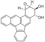 3,4-Dihydroxy-1,2-epoxy 1,2,3,4-tetrahydrodibenzo(a,e)fluoranthene 结构式