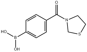 4-(噻唑啉-3-羰基)苯基硼酸 结构式