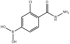 3-氯-4-肼羰基苯基硼酸 结构式