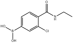 3-氯-4-(N-乙基氨甲酰基)苯基硼酸 结构式