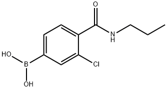 3-氯-4-[(丙基氨基)羰基]苯基硼酸 结构式