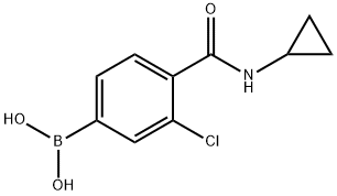 3-氯-4-(环丙基氨甲酰基)苯基硼酸 结构式