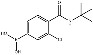 3-氯-4-(N-叔丁基氨甲酰基)苯基硼酸 结构式