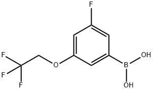 3-氟-5-(2,2,2-三氟乙氧基)苯基硼酸 结构式