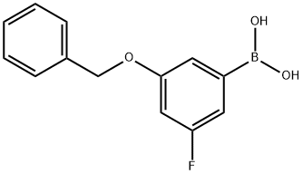 3-苄氧基-5-氟苯硼酸 结构式