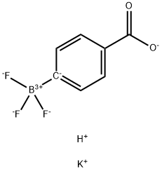 (4-羧基苯基)三氟硼酸钾 结构式