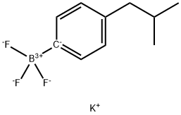 (4-异丁基苯基)三氟硼酸钾 结构式