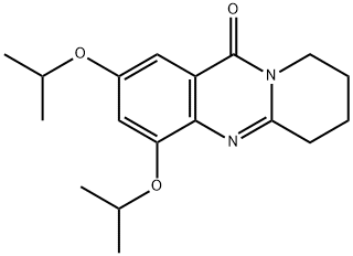 11H-Pyrido[2,1-b]quinazolin-11-one,  6,7,8,9-tetrahydro-2,4-bis(1-methylethoxy)- 结构式