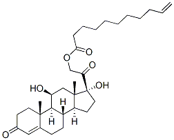 11beta,17,21-trihydroxypregn-4-ene-3,20-dione 21-undec-10-enoate 结构式