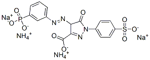4,5-dihydro-5-oxo-4-[(3-phosphonophenyl)azo]-1-(4-sulphophenyl)-1H-pyrazole-3-carboxylic acid, ammonium sodium salt 结构式