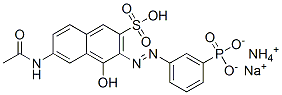 ammonium sodium 6-acetamido-4-hydroxy-3-[(3-phosphonatophenyl)azo]naphthalene-2-sulphonate 结构式