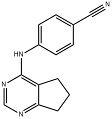 4-((6,7-Dihydro-5H-cyclopentapyrimidin-4-yl)amino)benzonitrile 结构式