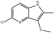 5-CHLORO-2-METHYL-3-(METHYLTHIO)-1H-PYRROLO[3,2-B]PYRIDINE 结构式