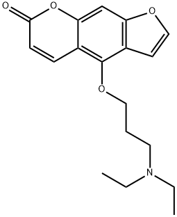 5-(3-diethylaminopropoxy)psoralen 结构式