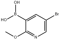 5-溴-2-甲氧基砒啶-3-硼酸 结构式