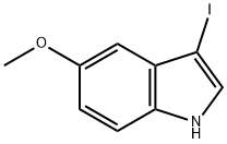 3-碘-5-甲氧基吲哚 结构式