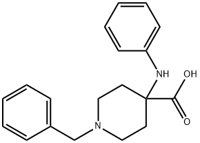 1-苄基-4-(苯胺基)哌啶-4-羧酸 结构式