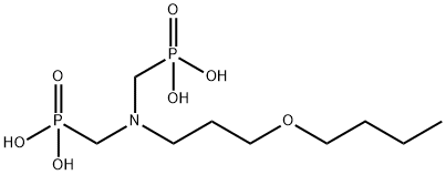 [[(3-butoxypropyl)imino]bis(methylene)]bisphosphonic acid  结构式