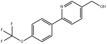 [6-[4-(三氟甲氧基)苯基]-3-吡啶基]甲醇 结构式