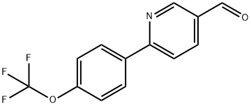 6-[4-(三氟甲氧基)苯基]-3-吡啶甲醛 结构式